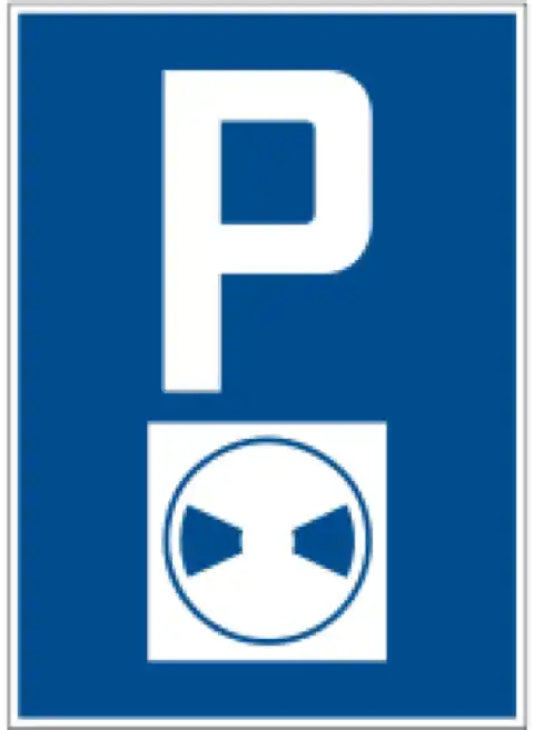 Parkieren mit Parkscheibe / Blaue Zone